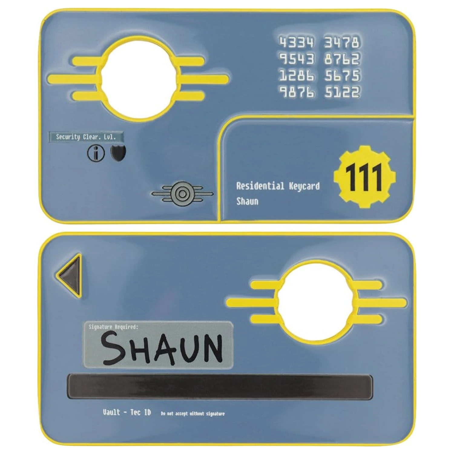 Fallout Replica Sicherheits-Schlüsselkarte Vault 111 Limited Edition 11 cm Produktfoto