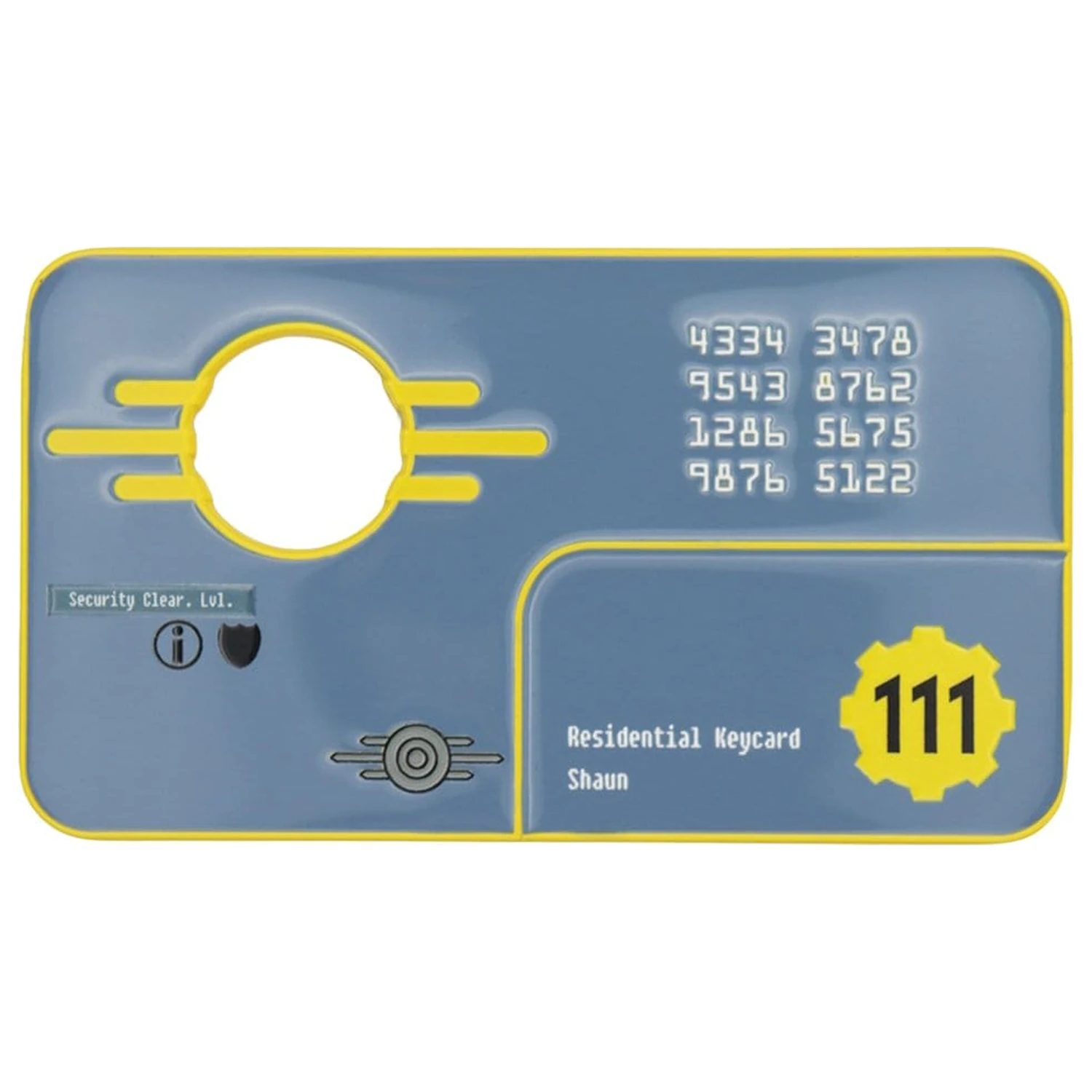 Fallout Replica Sicherheits-Schlüsselkarte Vault 111 Limited Edition 11 cm Produktfoto