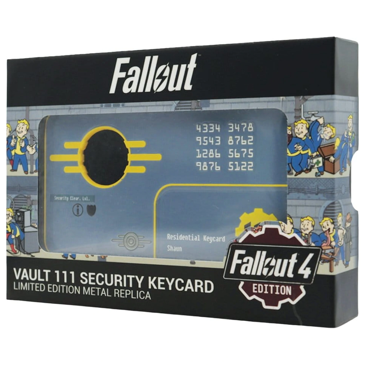 Fallout Replica Sicherheits-Schlüsselkarte Vault 111 Limited Edition 11 cm Produktfoto