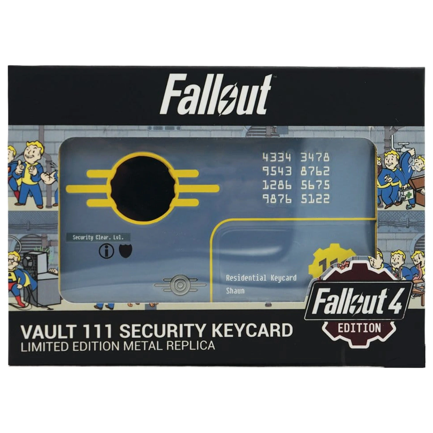 Fallout Replica Sicherheits-Schlüsselkarte Vault 111 Limited Edition 11 cm Produktfoto