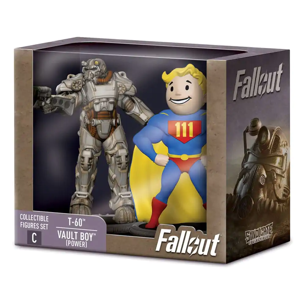 Fallout Minifiguren 2er-Pack Set C T-60 & Vault Boy (Power) 7 cm Produktfoto