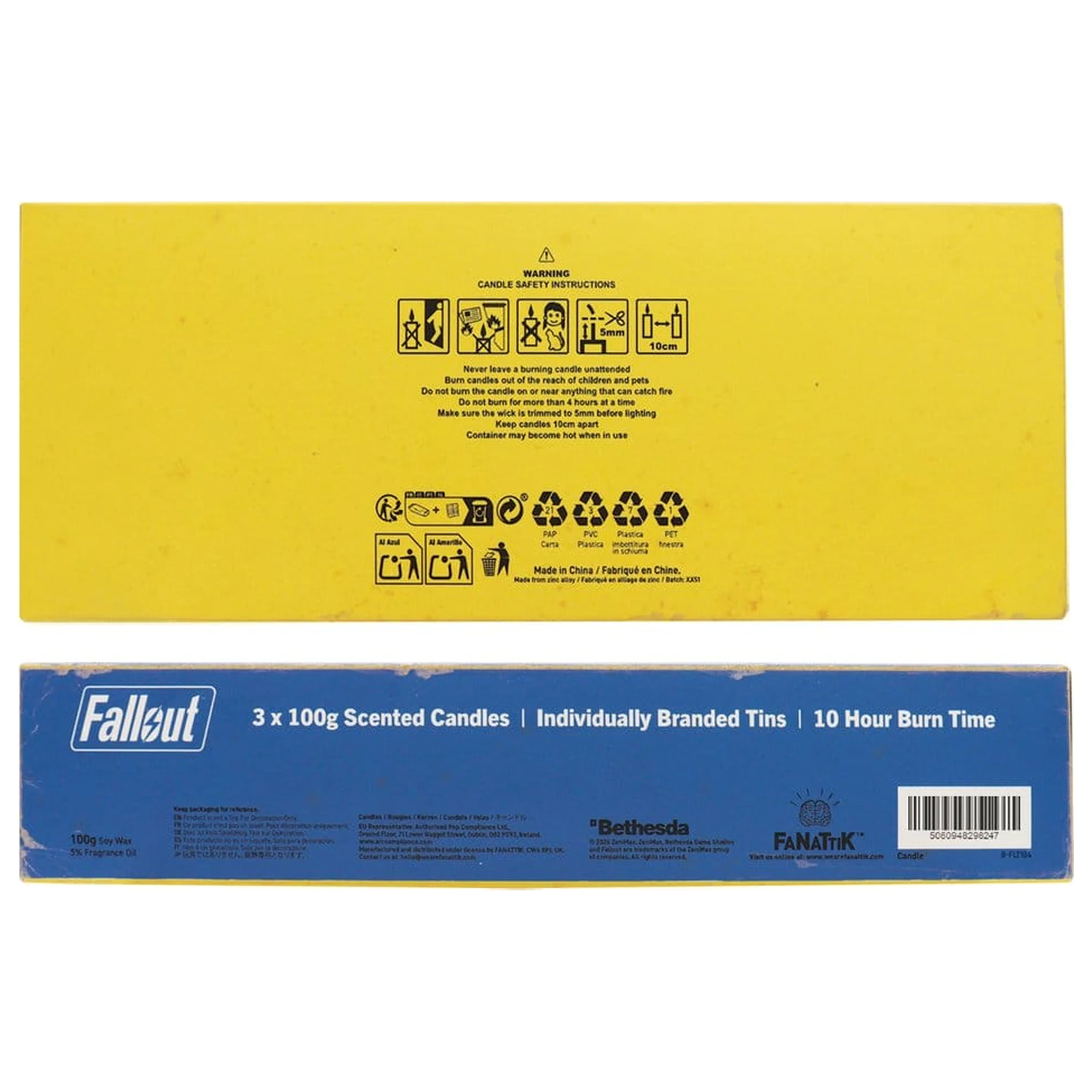 Fallout Kerze 3er-Pack Vault Dweller's 6 cm Produktfoto