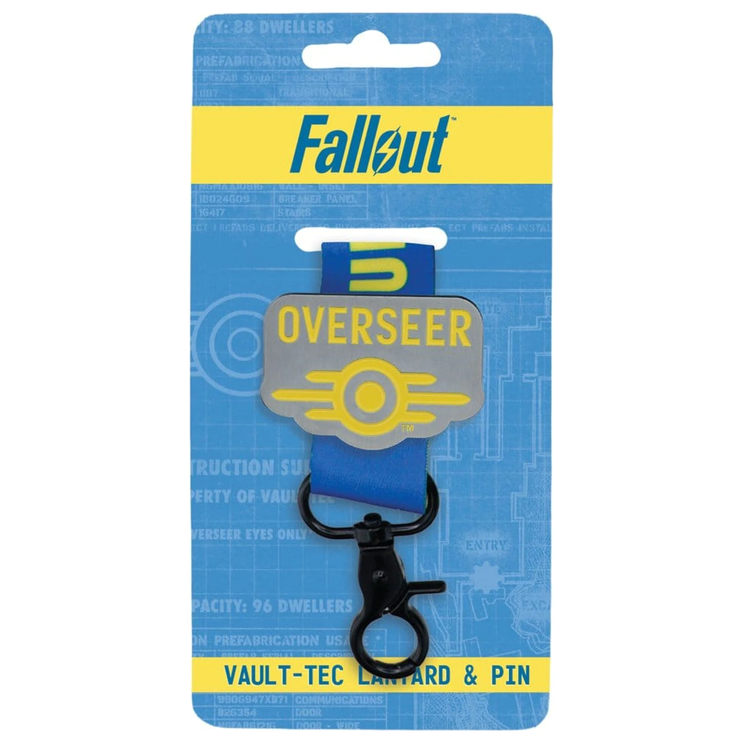 Fallout Vault-Tec Overseer Schlüsselband & Anstecknadel-Set Produktfoto
