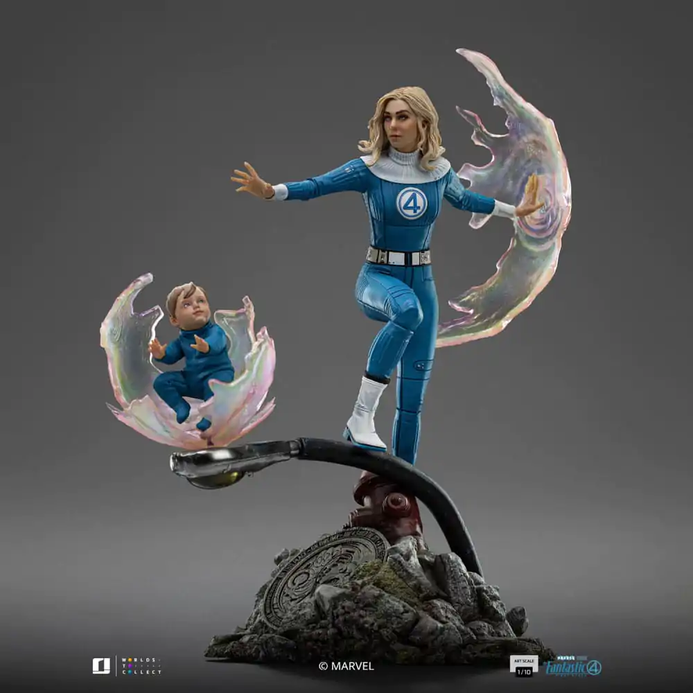 Fantastic Four Art Scale Statue 1/10 Invisible Woman and Franklin 28 cm Produktfoto
