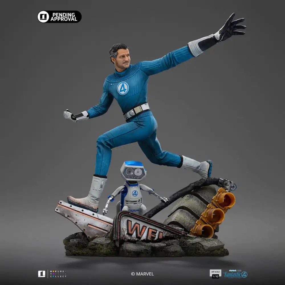 Fantastic Four Art Scale Statue 1/10 Mr. Fantastic and H.E.R.B.I.E. 26 cm Produktfoto