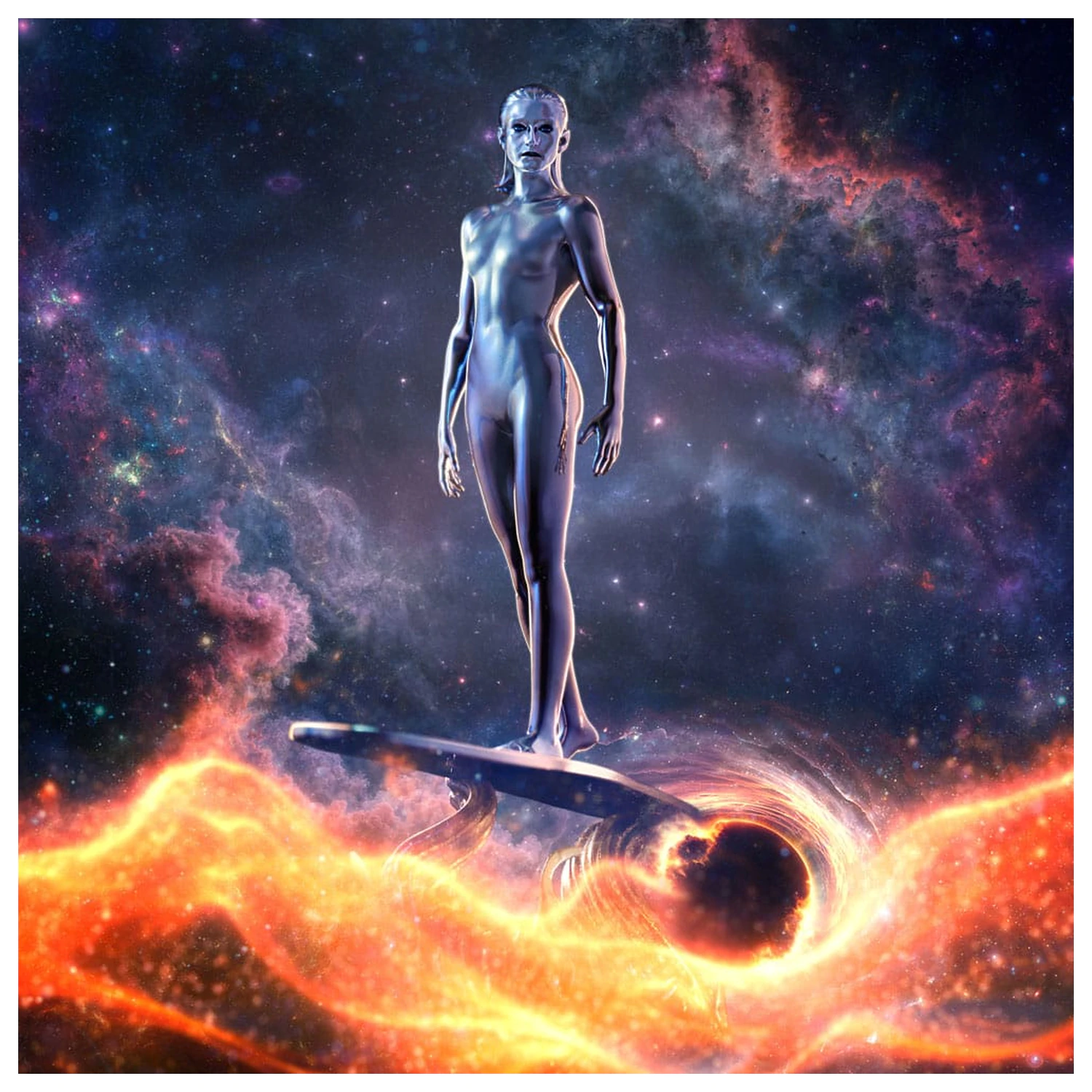 Fantastic Four Art Scale Statue 1/10 Silver Surfer 27 Zentimeter Produktfoto