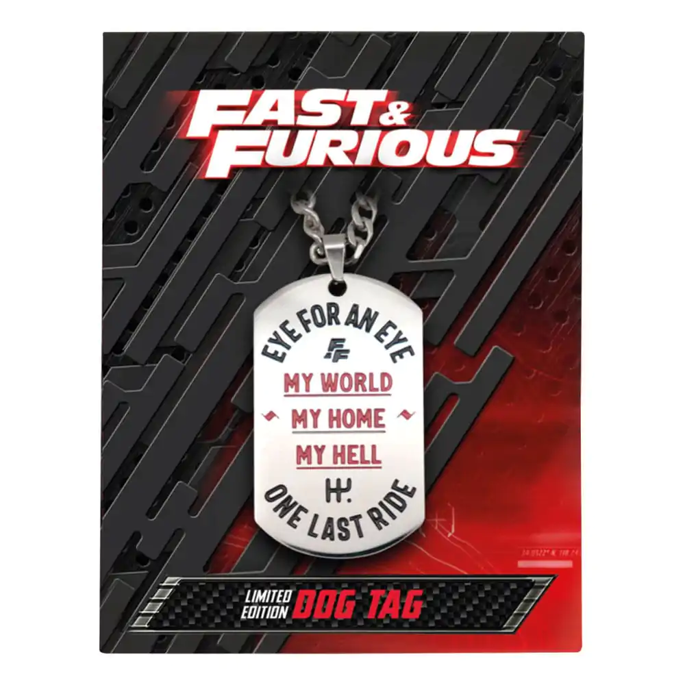 Fast & Furious Erkennungsmarken mit Kugelkette Produktfoto