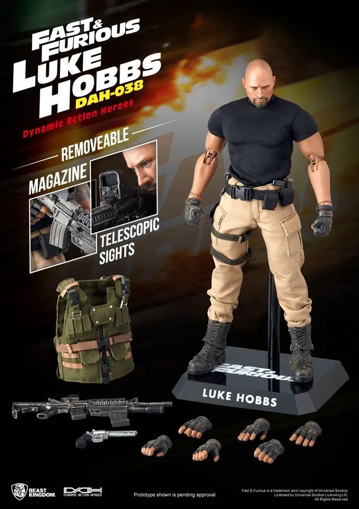 Fast & Furious Dynamic 8ction Heroes Actionfigur 1/9 Luke Hobbs 21 cm Produktfoto