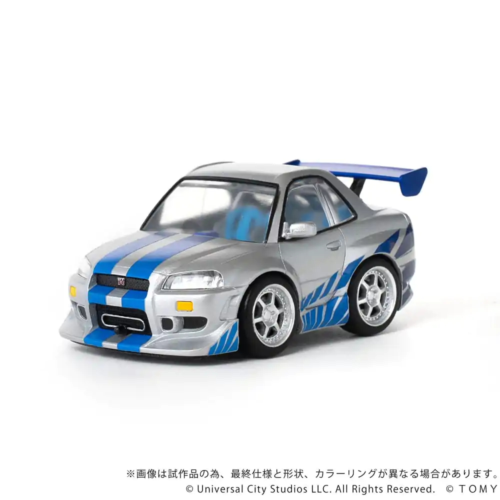 Fast & Furious Q-Village Fahrzeug mit Minifigur Nissan Skyline GT-R (R34) 9 cm Produktfoto