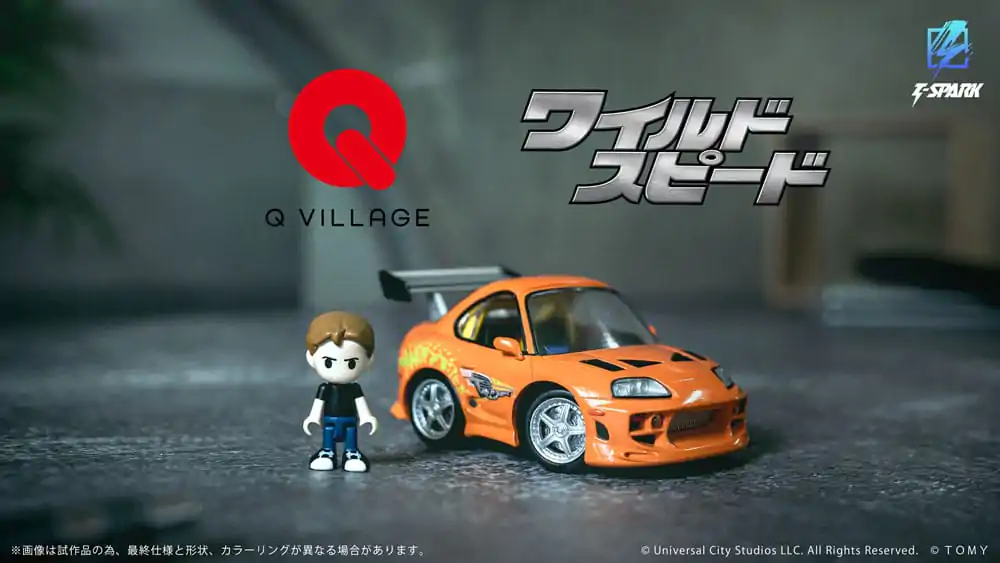 Fast &amp; Furious Q-Village Fahrzeug mit Minifigur Toyota Supra JZA80 9 cm Produktfoto