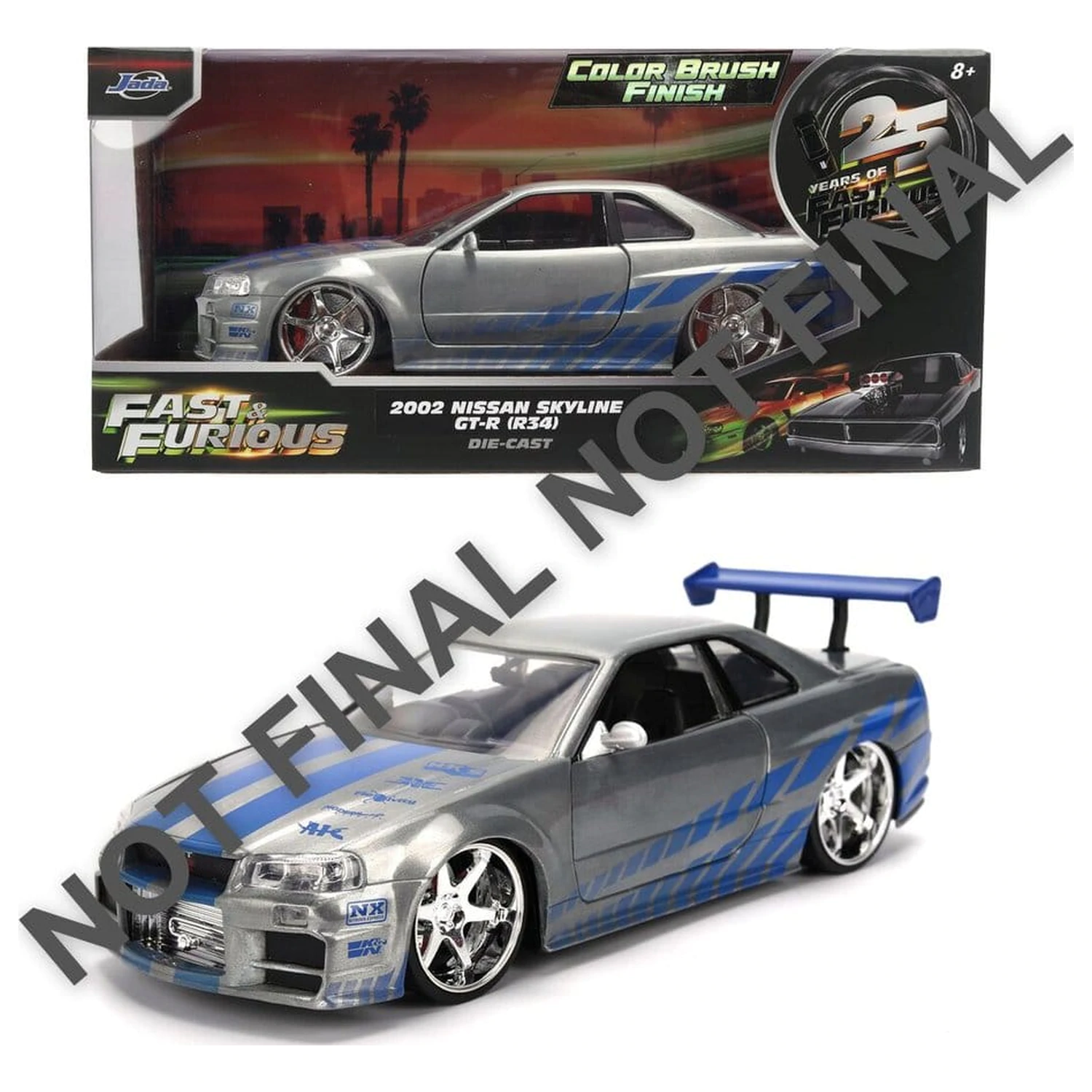 Fast & Furious Diecast Fahrzeug 1:24 Anniversary Nissan Skyline 19 cm Produktfoto