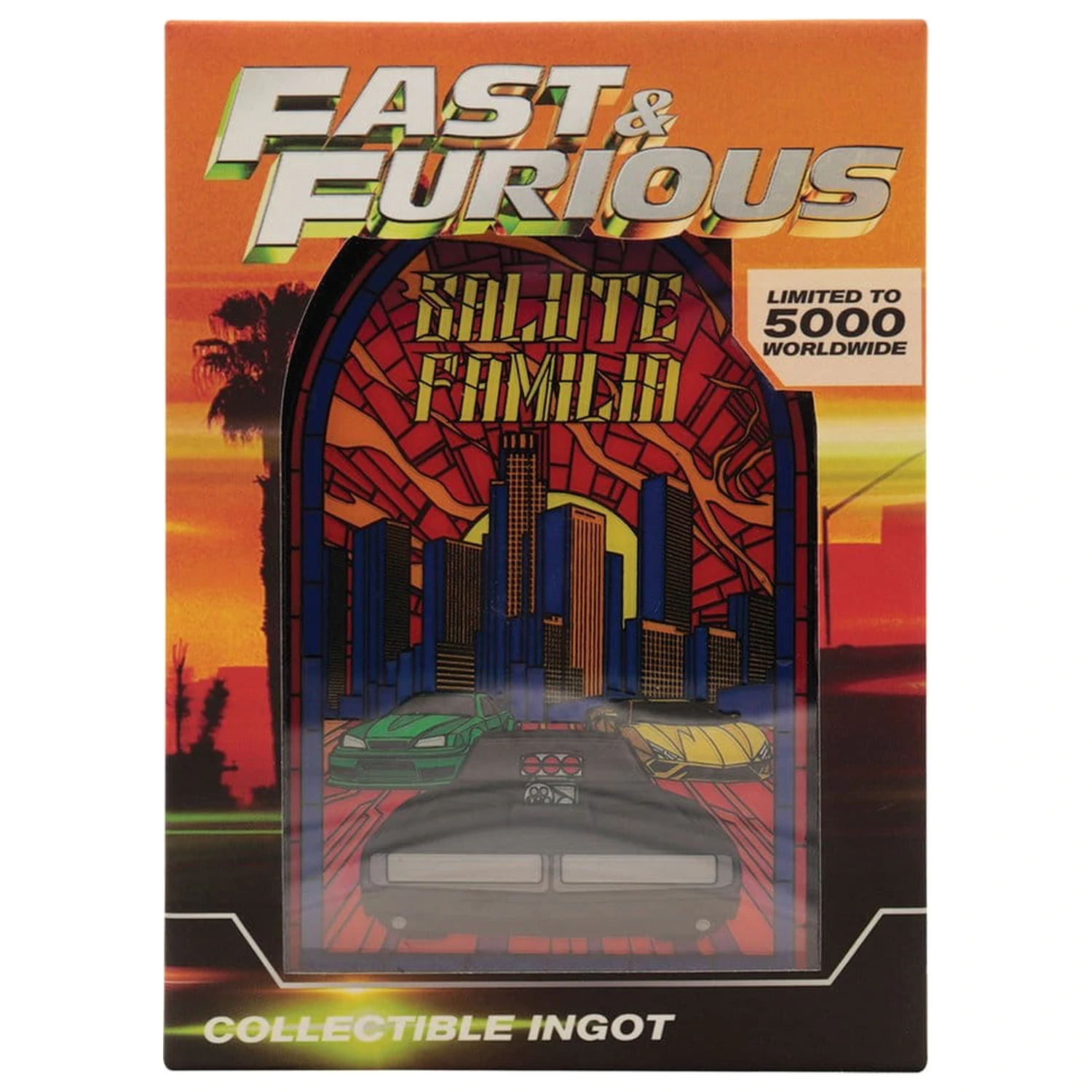 Fast & Furious Barren Glasmalerei-Stil Metall Produktfoto