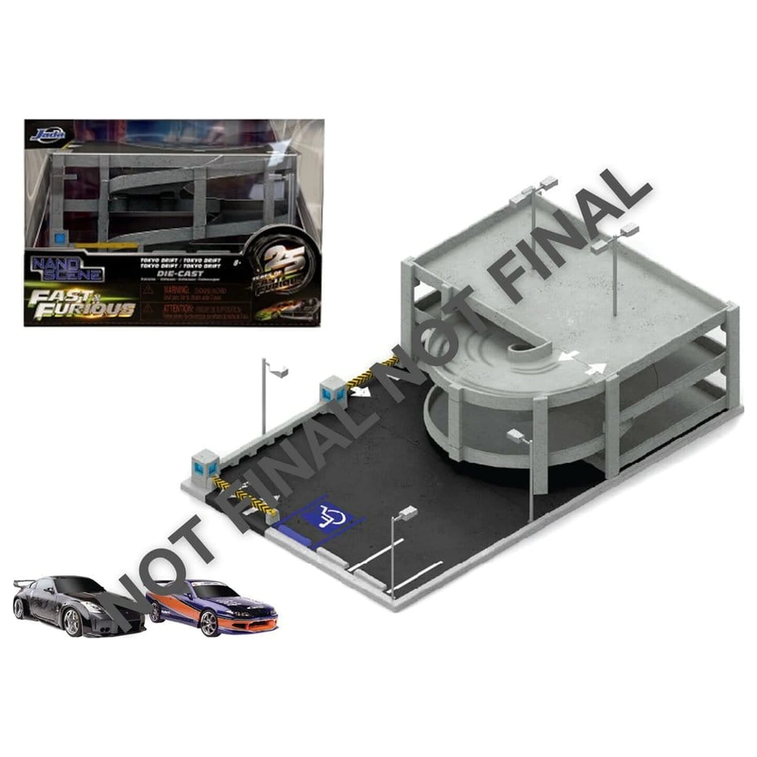 Fast & Furious Nano Szene Diorama Tokyo Drift Garage Produktfoto