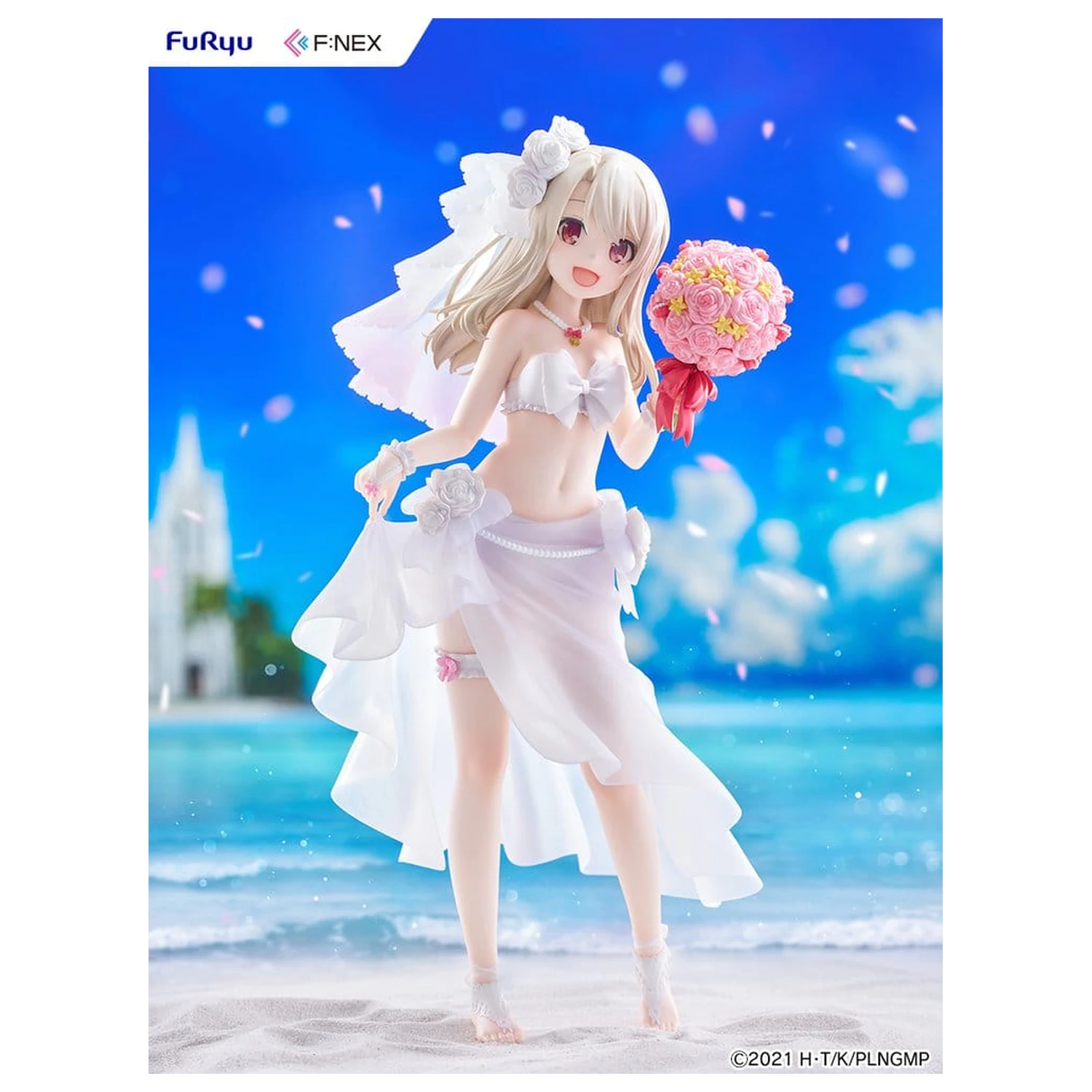 Fate/kaleid liner Prisma Illya: Licht - The Nameless Girl F:NEX PVC Figur 1/7 Illyasviel von Einzbern Wedding Swimsuit Ver. 21 cm Produktfoto