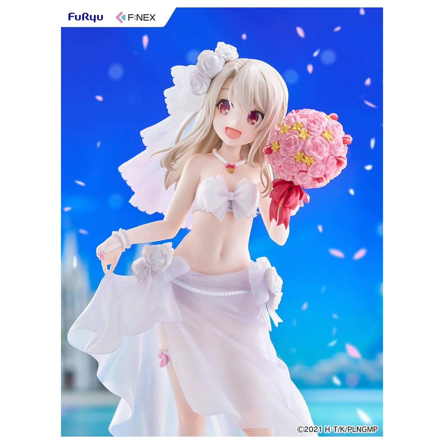 Fate/kaleid liner Prisma Illya: Licht - The Nameless Girl F:NEX PVC Figur 1/7 Illyasviel von Einzbern Wedding Swimsuit Ver. 21 cm Produktfoto