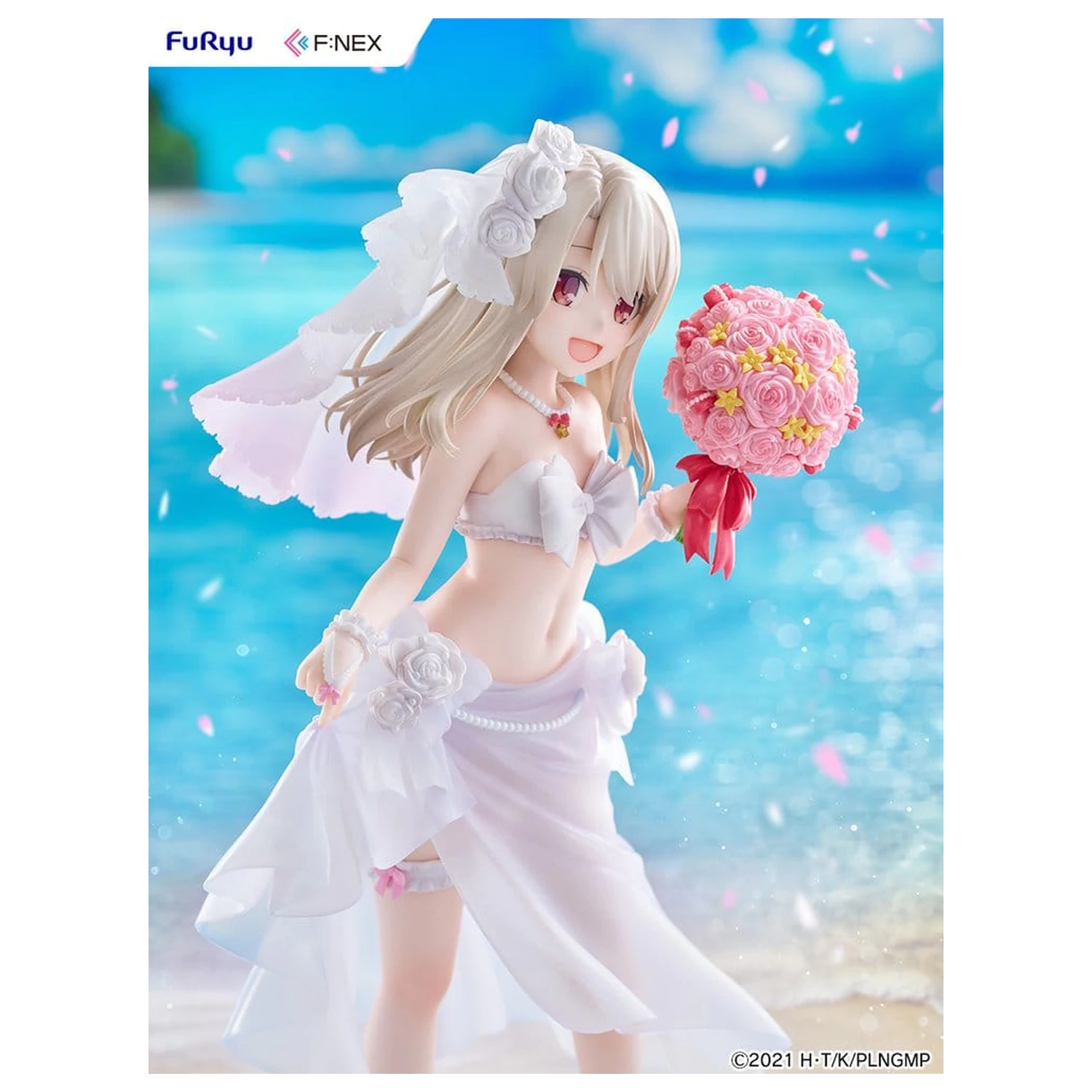 Fate/kaleid liner Prisma Illya: Licht - The Nameless Girl F:NEX PVC Figur 1/7 Illyasviel von Einzbern Wedding Swimsuit Ver. 21 cm Produktfoto