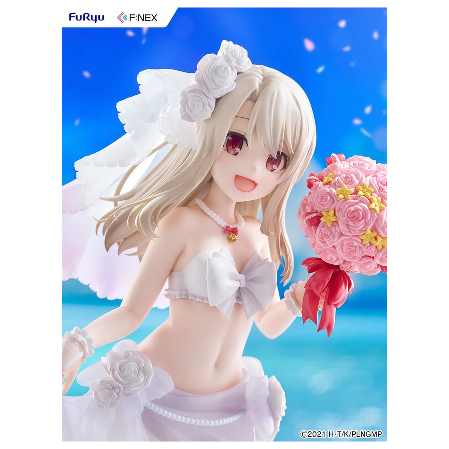 Fate/kaleid liner Prisma Illya: Licht - The Nameless Girl F:NEX PVC Figur 1/7 Illyasviel von Einzbern Wedding Swimsuit Ver. 21 cm Produktfoto