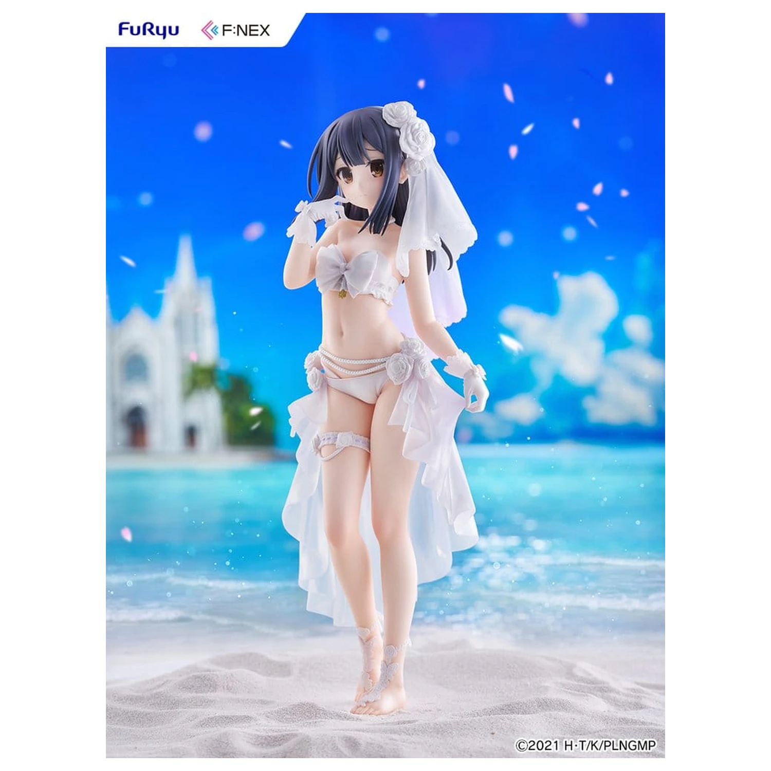 Fate/kaleid liner Prisma Illya: Licht - The Nameless Girl F:NEX PVC Figur 1/7 Miyu Edelfelt Wedding Swimsuit Ver. 21 cm Produktfoto
