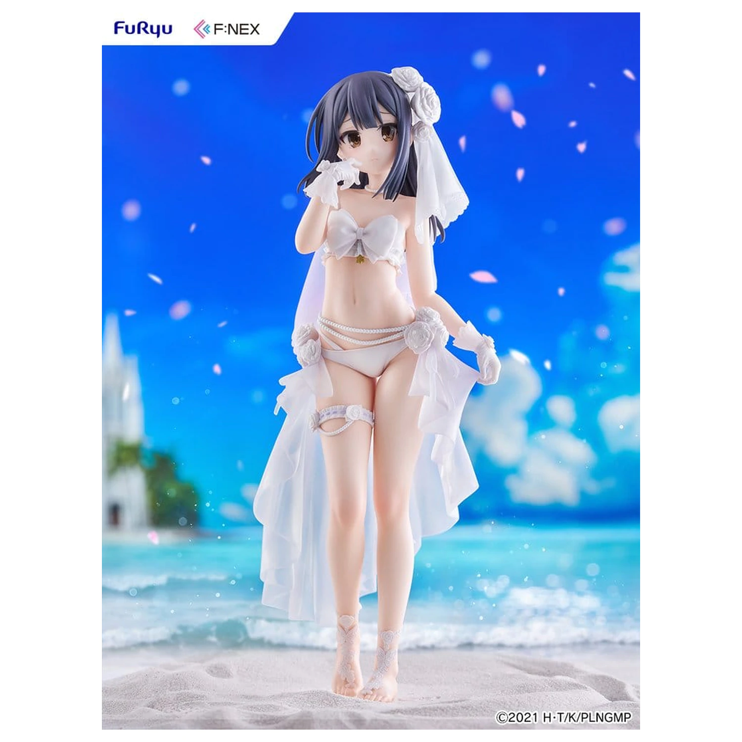 Fate/kaleid liner Prisma Illya: Licht - The Nameless Girl F:NEX PVC Figur 1/7 Miyu Edelfelt Wedding Swimsuit Ver. 21 cm Produktfoto