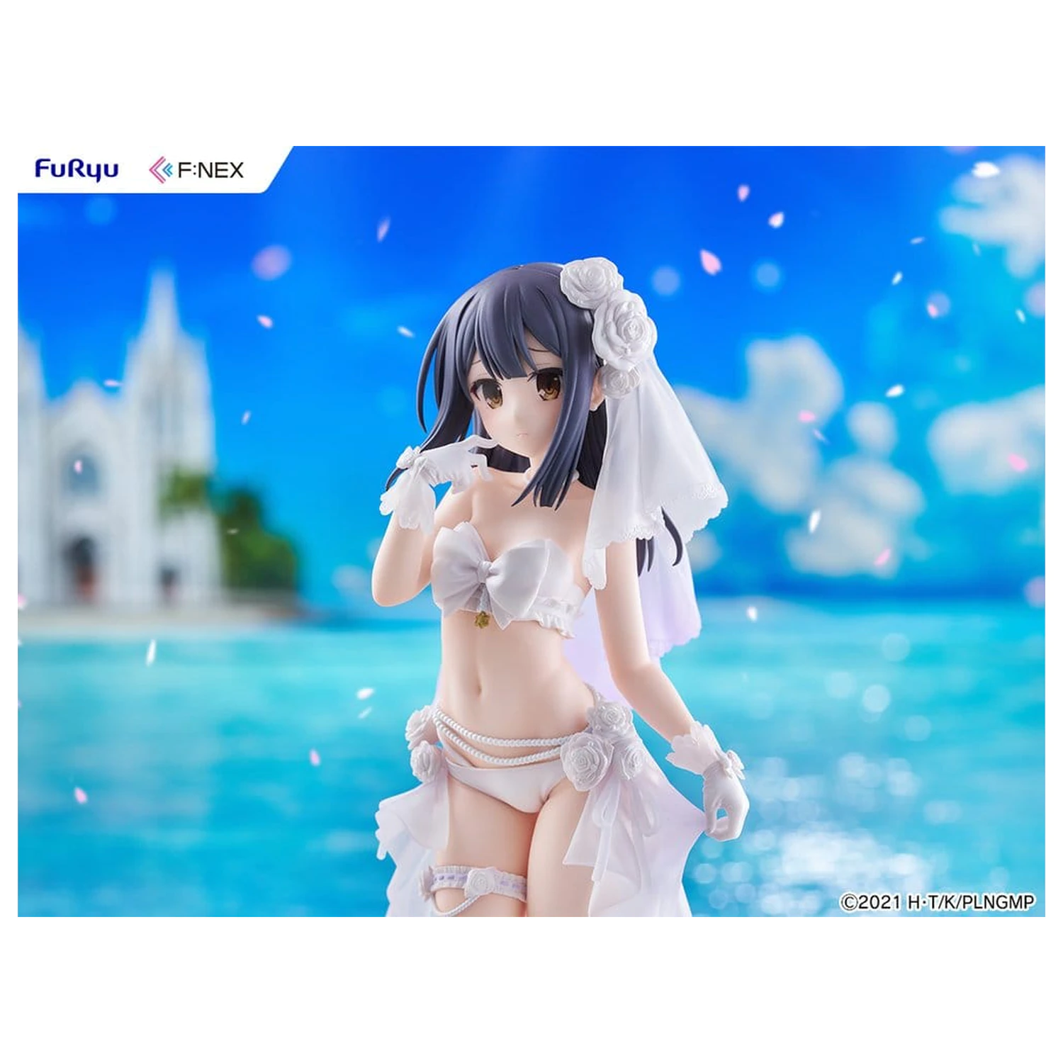 Fate/kaleid liner Prisma Illya: Licht - The Nameless Girl F:NEX PVC Figur 1/7 Miyu Edelfelt Wedding Swimsuit Ver. 21 cm Produktfoto