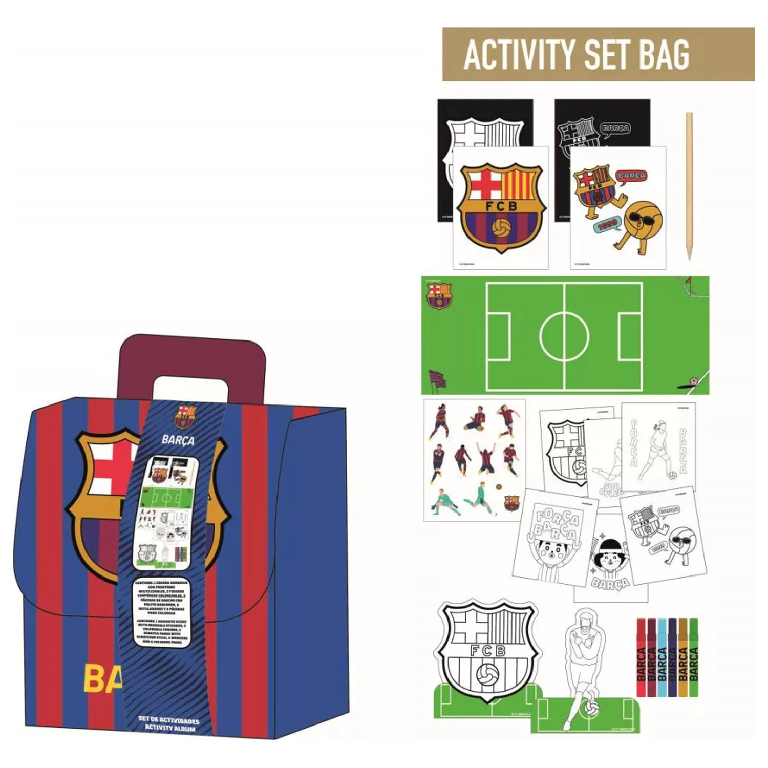 FC Barcelona Rucksack Mal- und Aktivitätsalbum Produktfoto