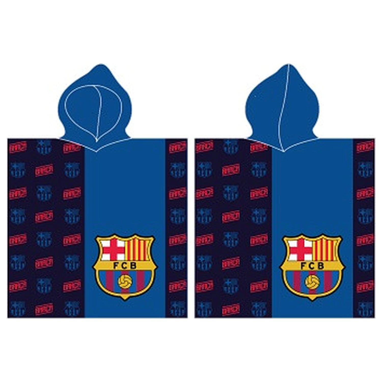 FC Barcelona blaues Strandtuch Poncho Produktfoto