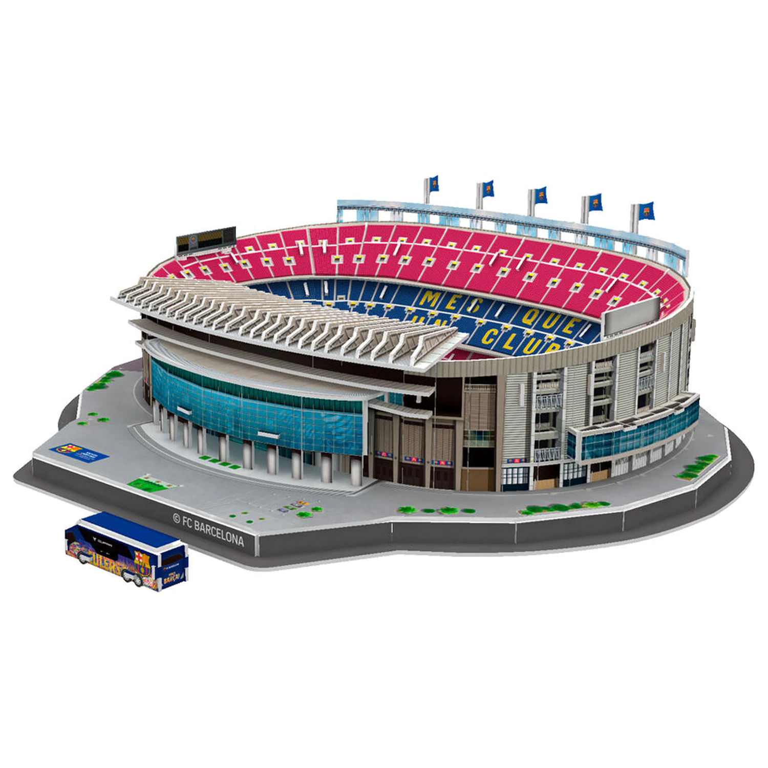 FC Barcelona Camp Nou Stadium 3D Puzzle 98 Teile Produktfoto
