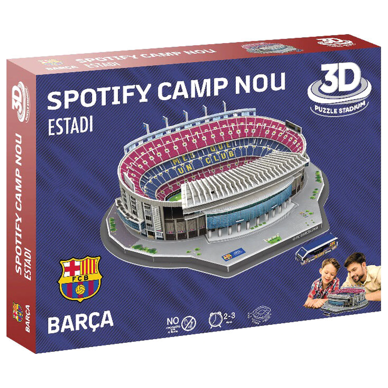 FC Barcelona Camp Nou Stadium 3D Puzzle 98 Teile Produktfoto