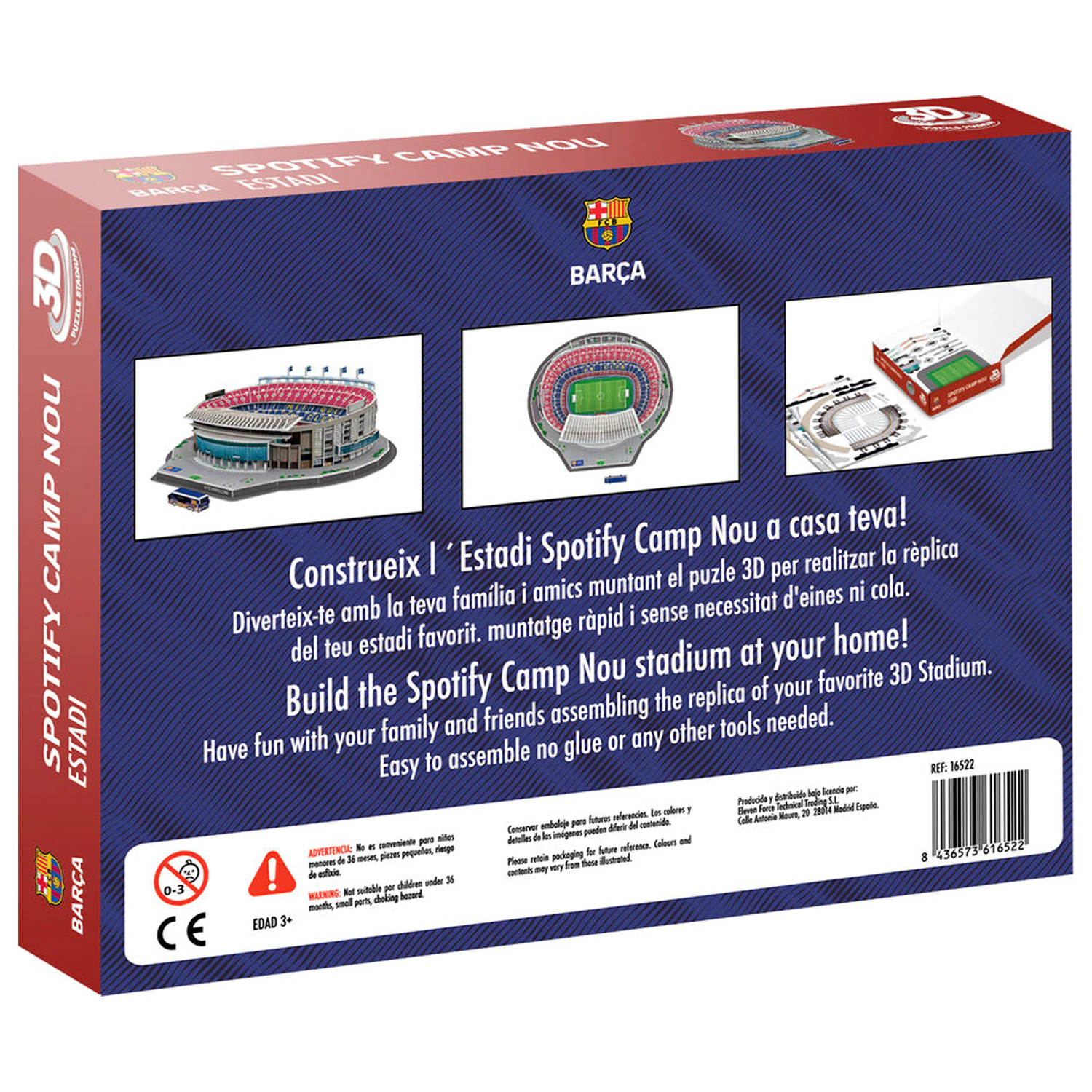 FC Barcelona Camp Nou Stadium 3D Puzzle 98 Teile Produktfoto