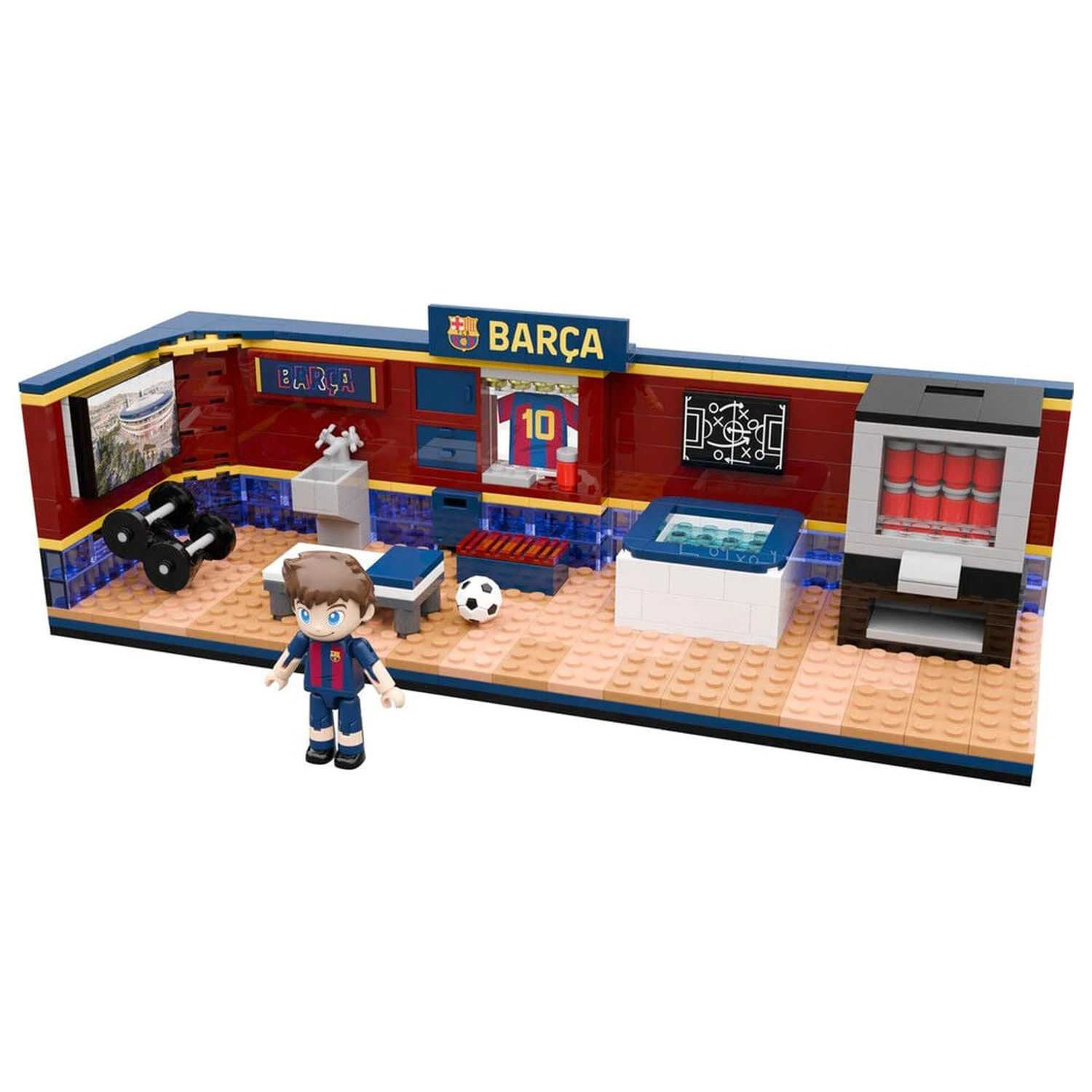 FC Barcelona Umkleidezimmer-Set mit Figur 439 Teilen Produktfoto