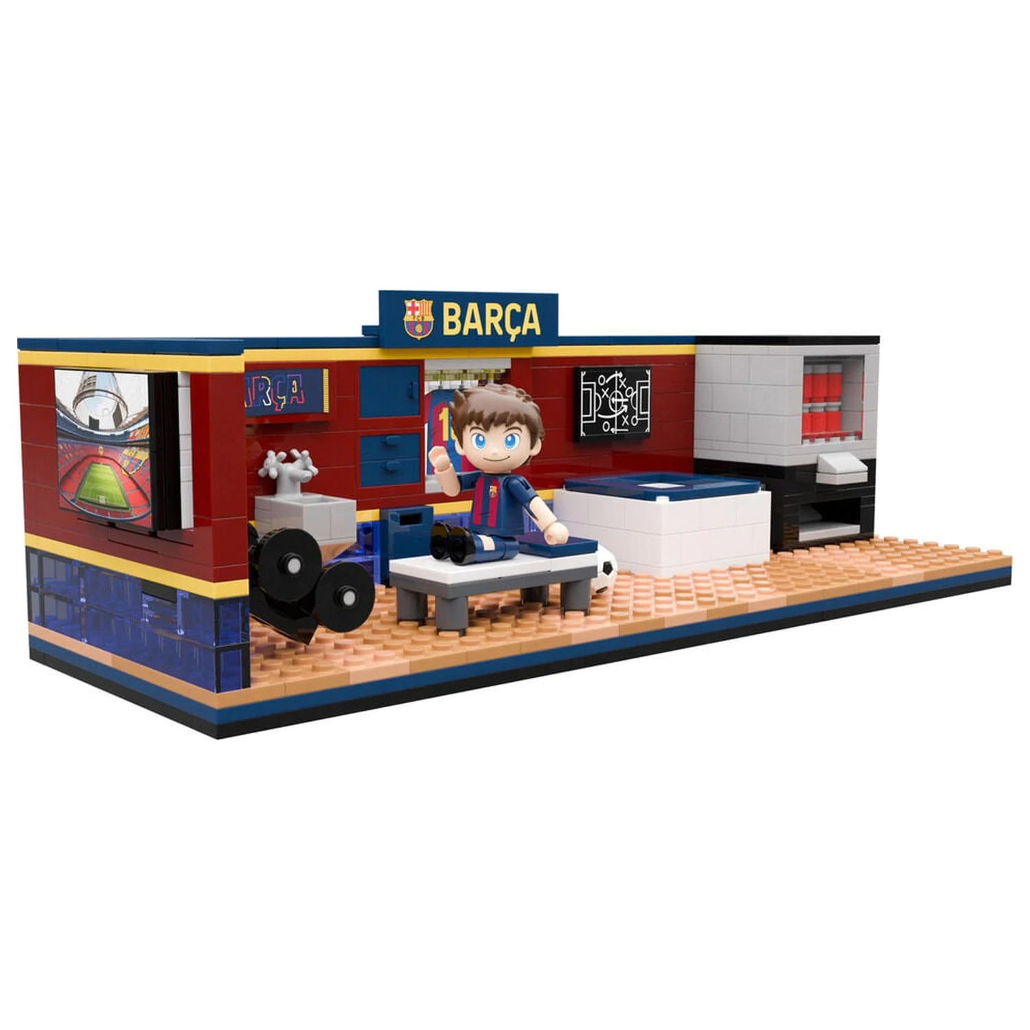 FC Barcelona Umkleidezimmer-Set mit Figur 439 Teilen Produktfoto