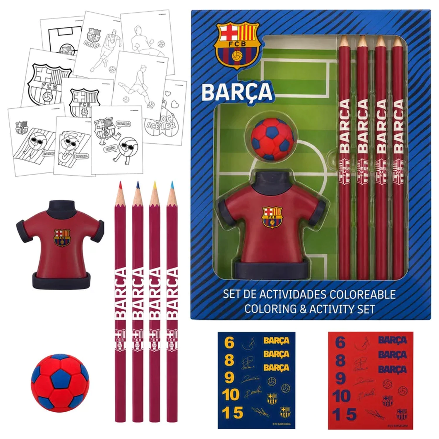FC Barcelona Jersey Schreibwaren Set Produktfoto