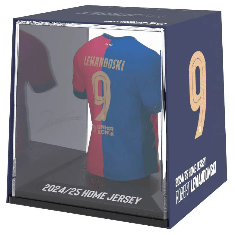 FC Barcelona Lewandowski Mini-T-Shirt Figur Produktfoto