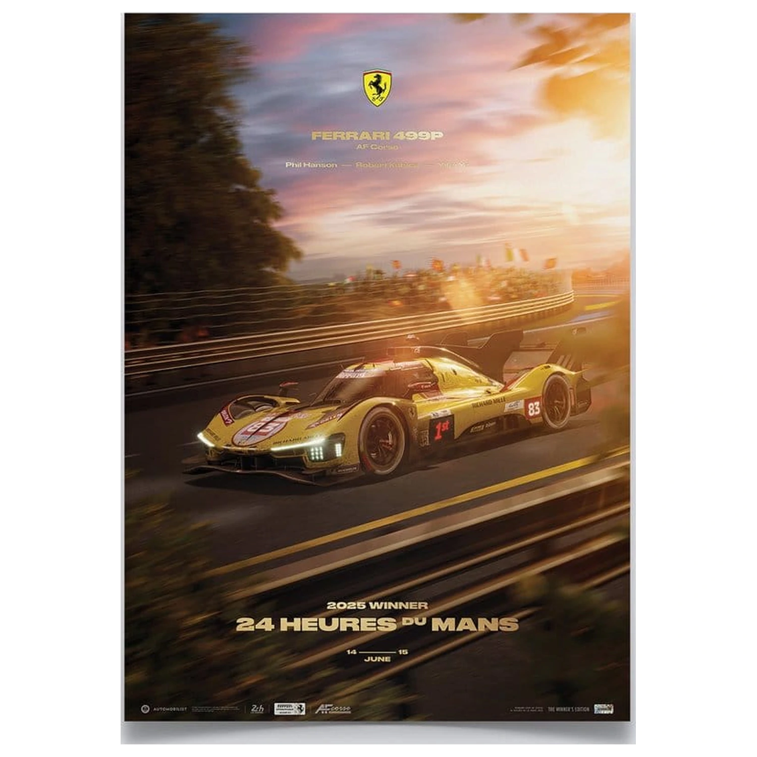 Ferrari AF Corse Puzzle 499P 24 Heures du Mans 2025 Winner (1000 Teile) 48 x 68 cm Produktfoto
