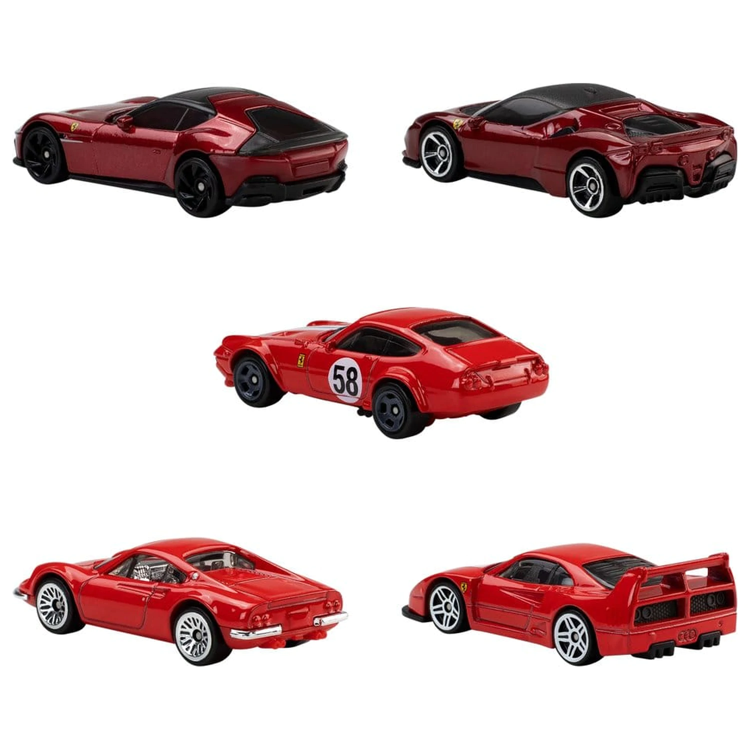 Ferrari Hot Wheels Die-Cast Fahrzeug 5er-Pack 1/64 Produktfoto