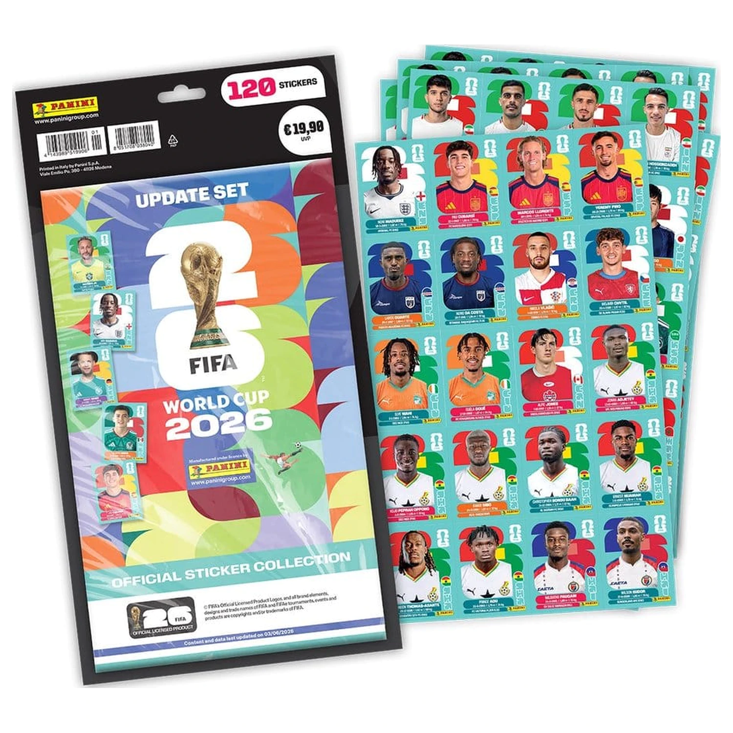 FIFA World Cup 2026 Sticker-Sammlung Update Set Produktfoto