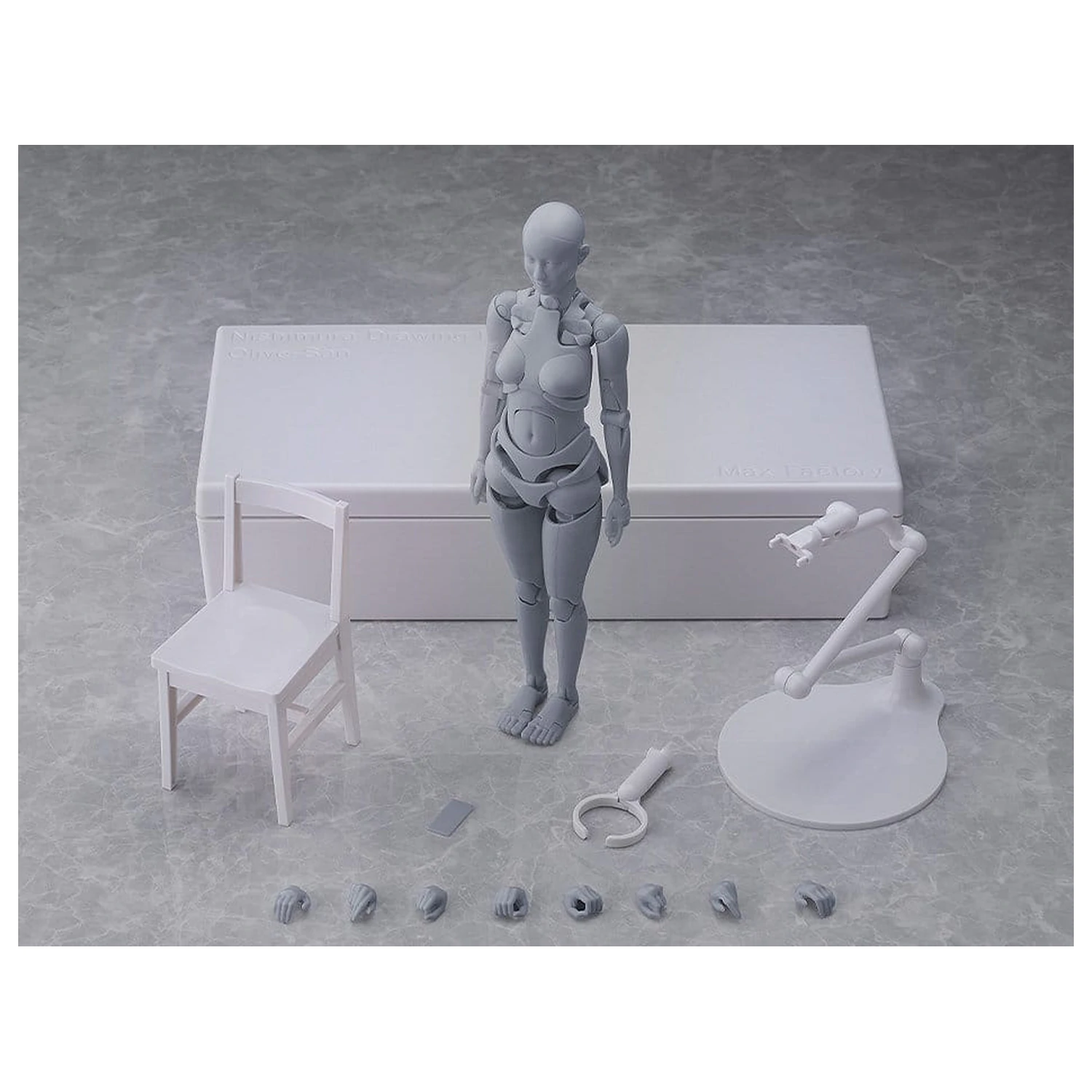 Figma Actionfigur Nishimura Style Drawing Doll Olive Gray 21 cm Produktfoto