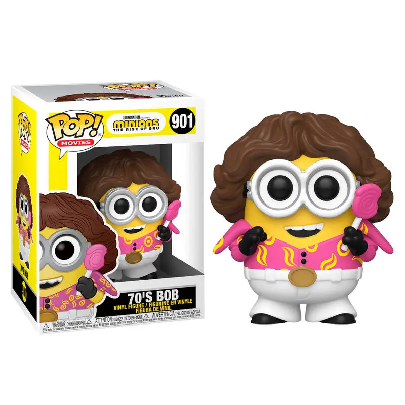 Minions II POP! Movies Vinyl Figur Seventies Bob 9 cm Produktfoto