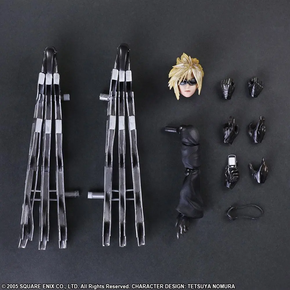 Final Fantasy VII Advent Children Play Arts Kai Action Figur Cloud Strife &amp; Fenrir 28 cm Produktfoto