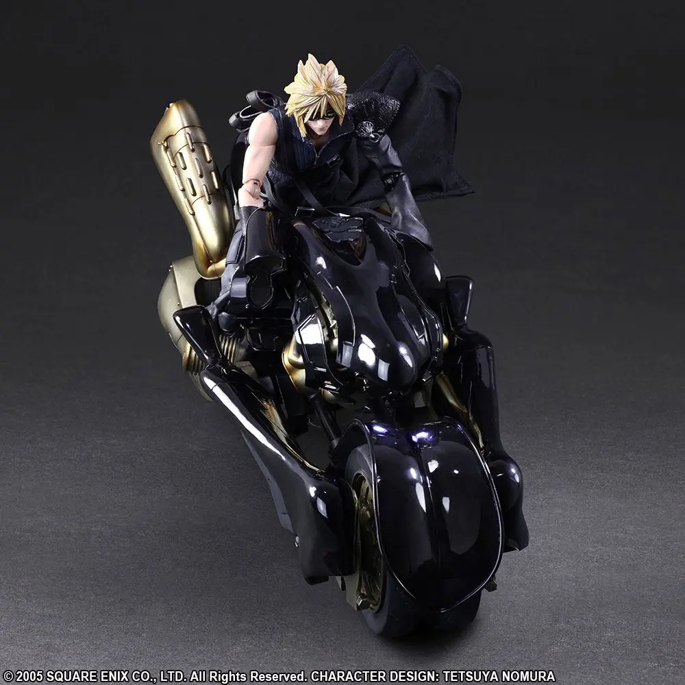 Final Fantasy VII Advent Children Play Arts Kai Action Figur Cloud Strife &amp; Fenrir 28 cm Produktfoto
