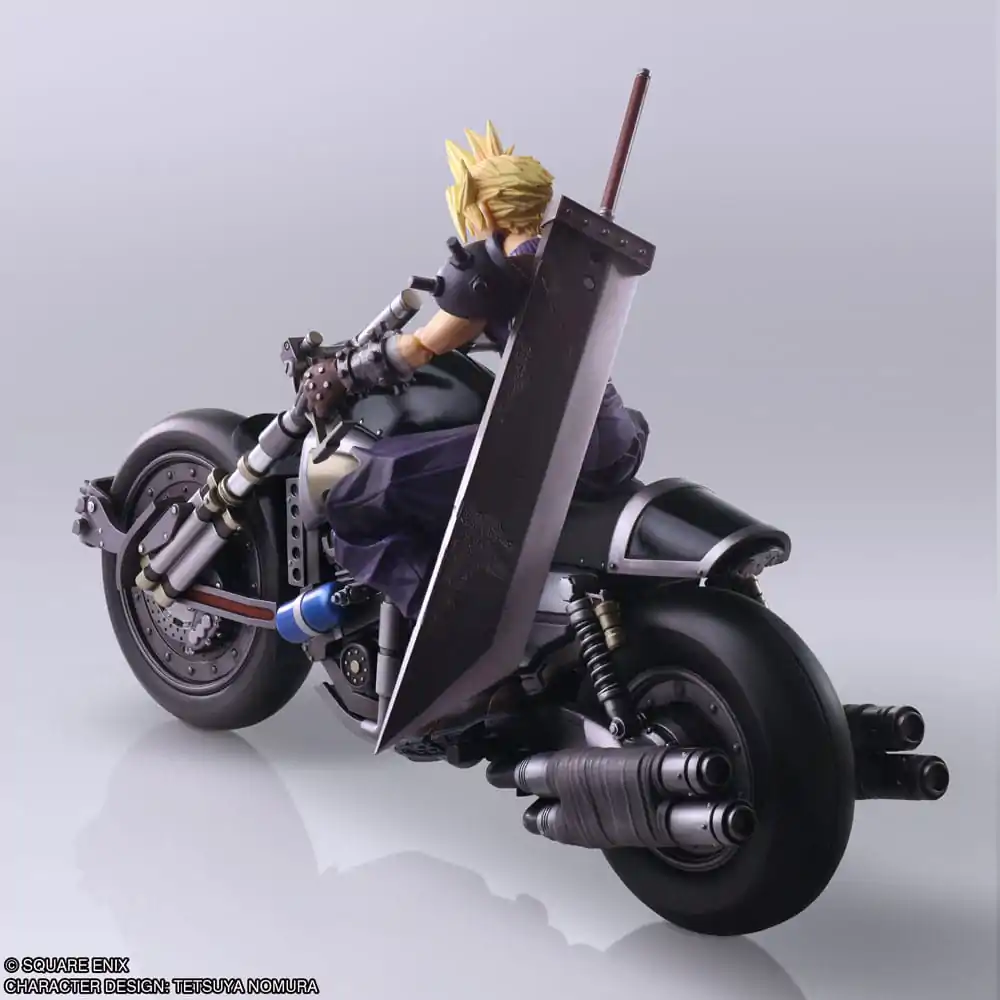 Final Fantasy VII Bring Arts Actionfigur und Fahrzeug Cloud Strife & Hardy-Daytona 15 cm termékfotó