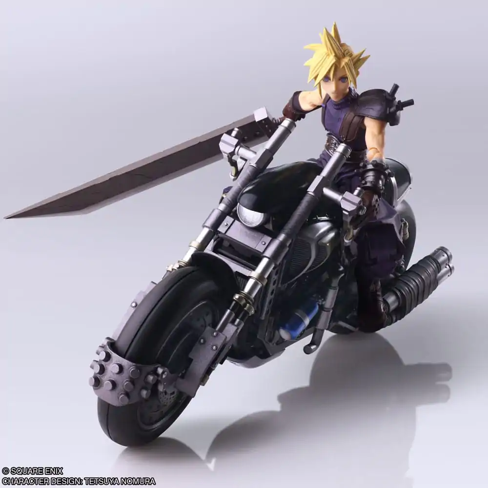 Final Fantasy VII Bring Arts Actionfigur und Fahrzeug Cloud Strife & Hardy-Daytona 15 cm termékfotó