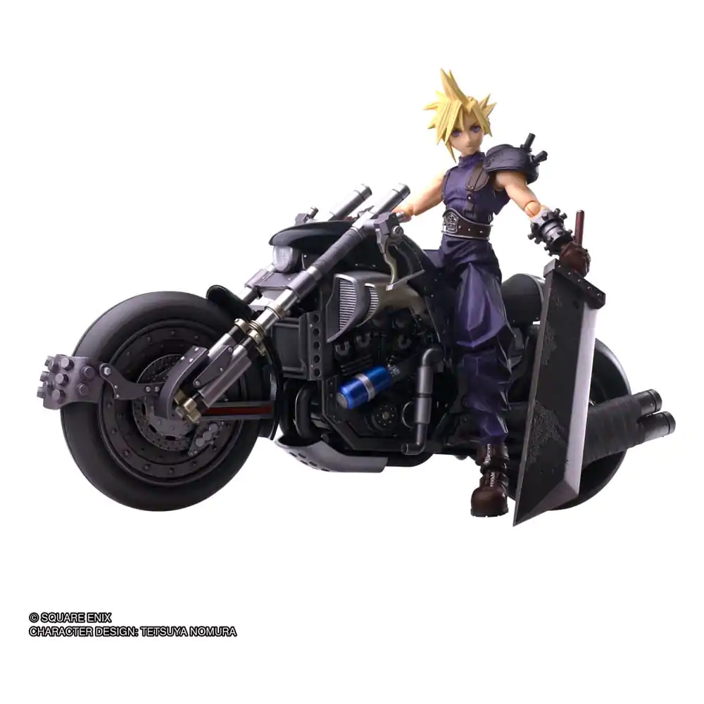 Final Fantasy VII Bring Arts Actionfigur und Fahrzeug Cloud Strife & Hardy-Daytona 15 cm termékfotó