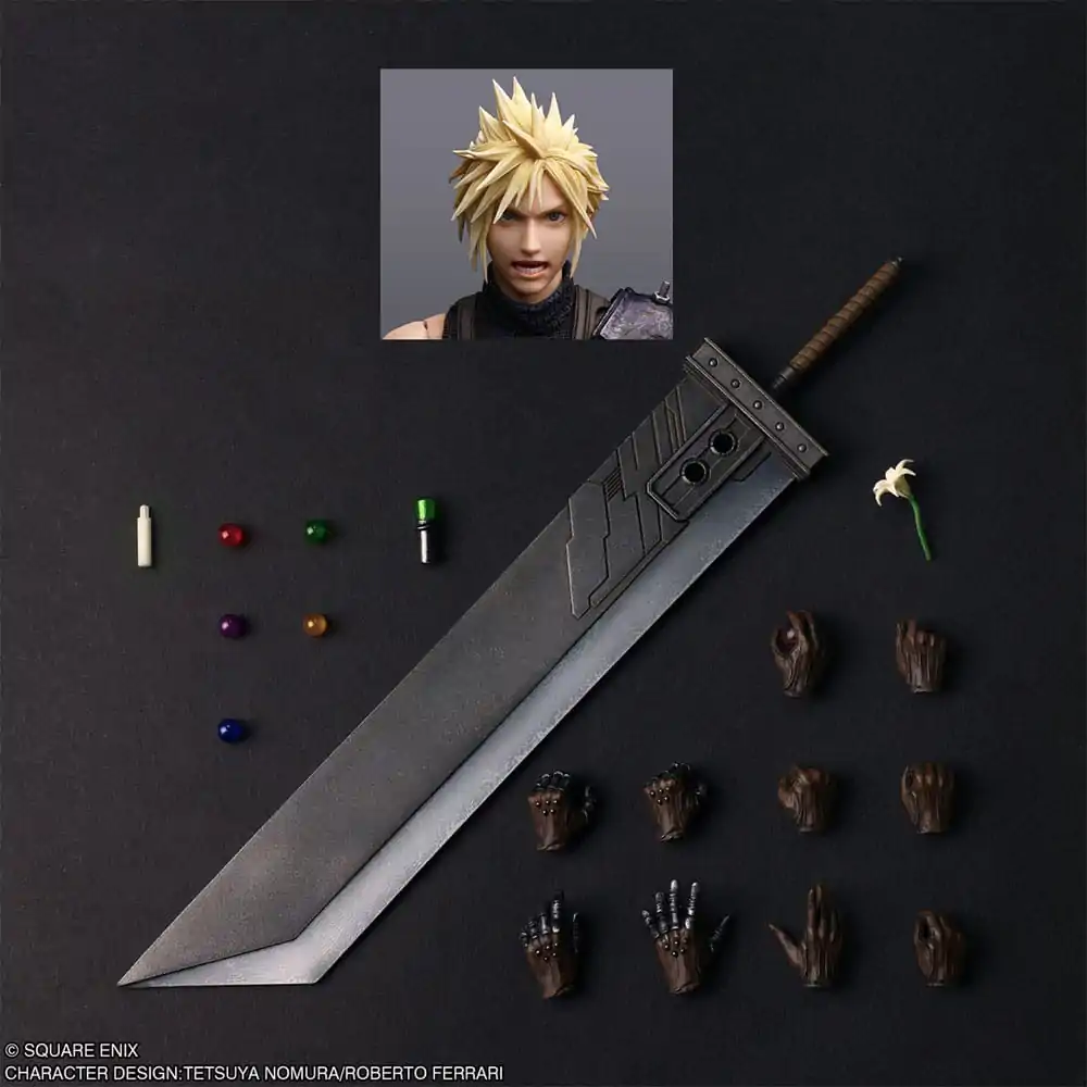 Final Fantasy VII Rebirth Play Arts Shin Actionfigur Cloud Strife 27 cm Produktfoto