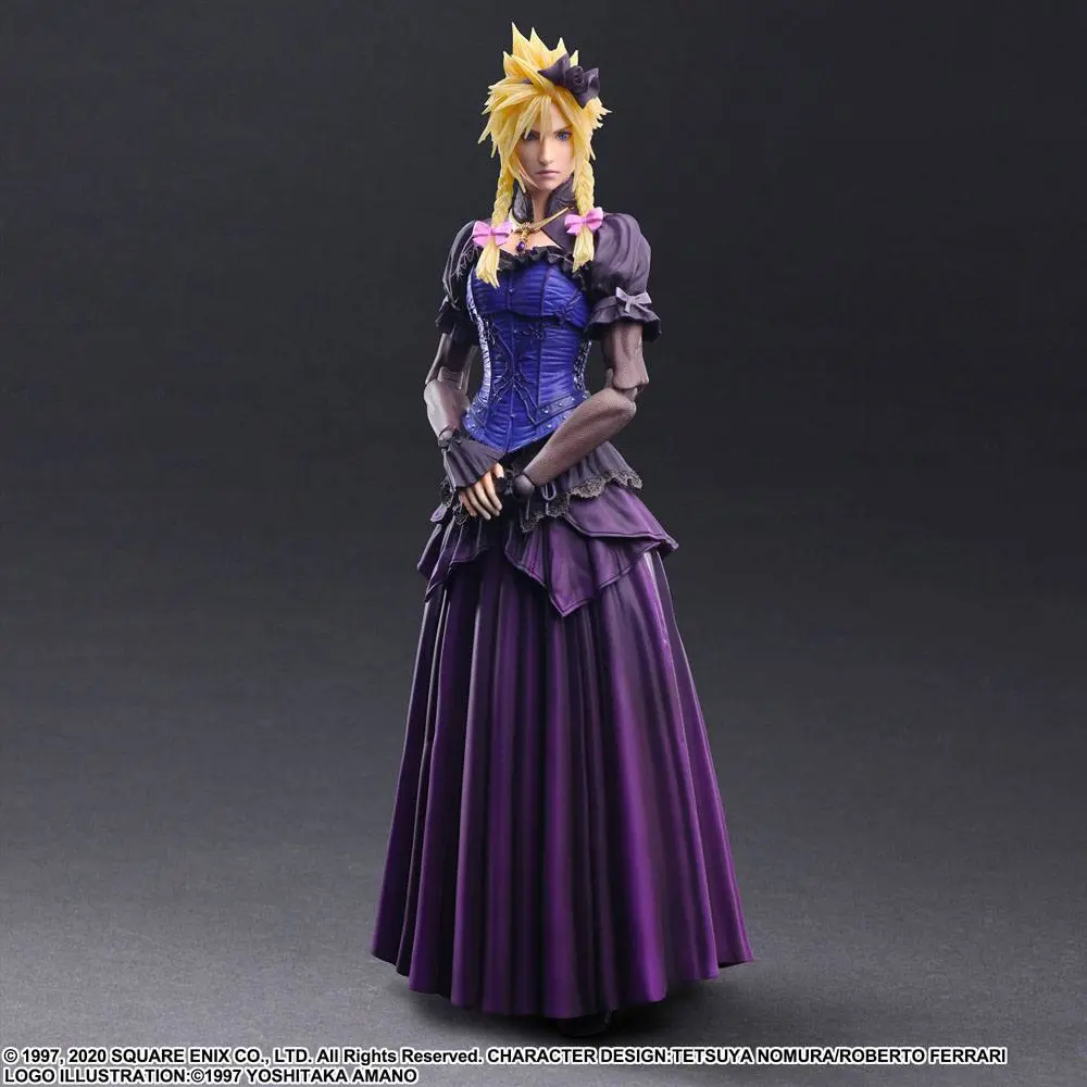 Final Fantasy VII Remake Play Arts Kai Action Figur Cloud Strife Dress Ver. 28 cm Produktfoto