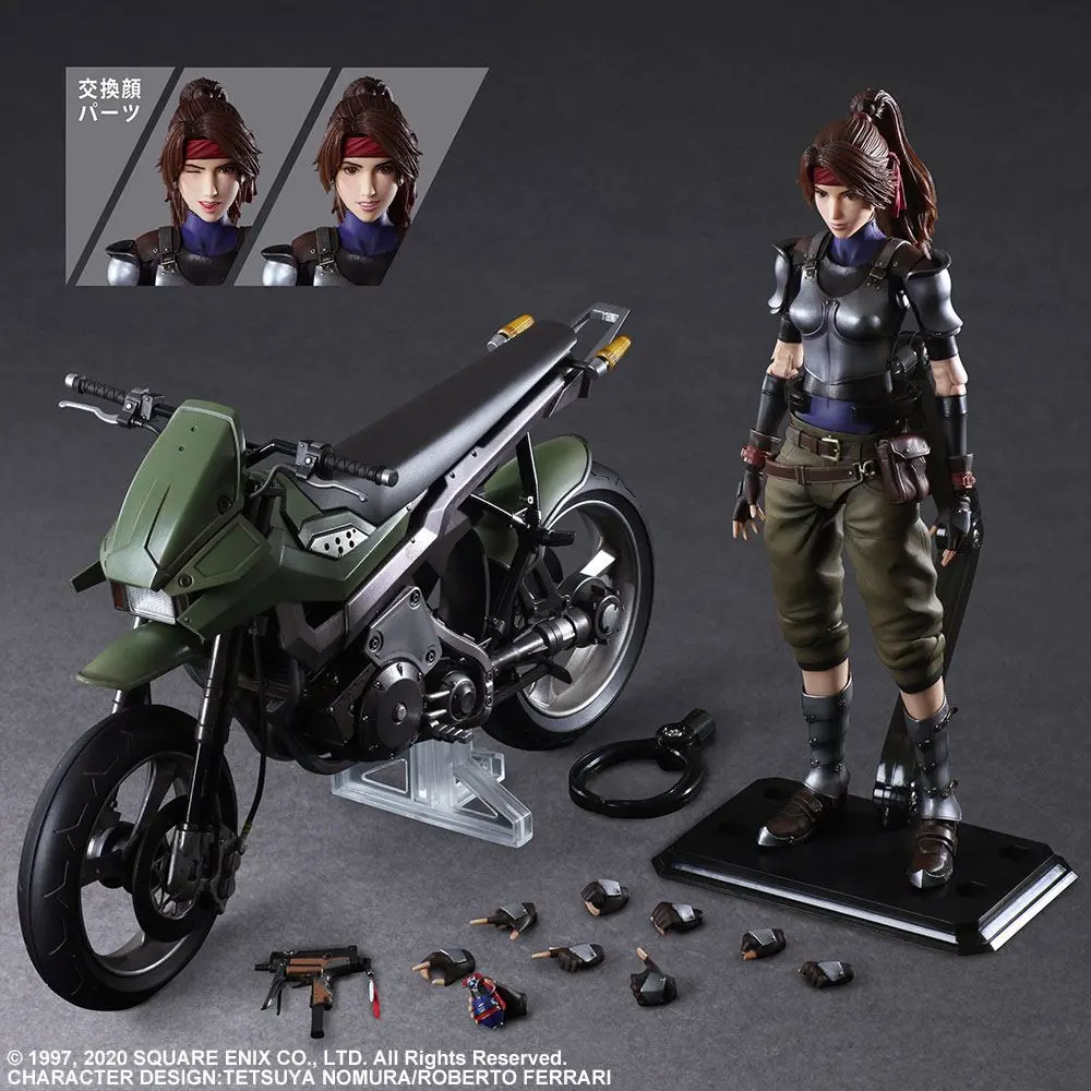 Final Fantasy VII Remake Play Arts Kai Actionfigur & Fahrzeug Jessie & Bike Produktfoto