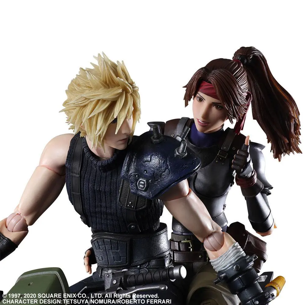 Final Fantasy VII Remake Play Arts Kai Actionfiguren & Fahrzeug Jessie, Cloud & Bike Produktfoto