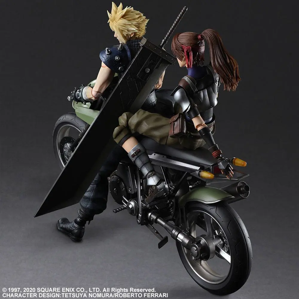 Final Fantasy VII Remake Play Arts Kai Actionfiguren & Fahrzeug Jessie, Cloud & Bike Produktfoto