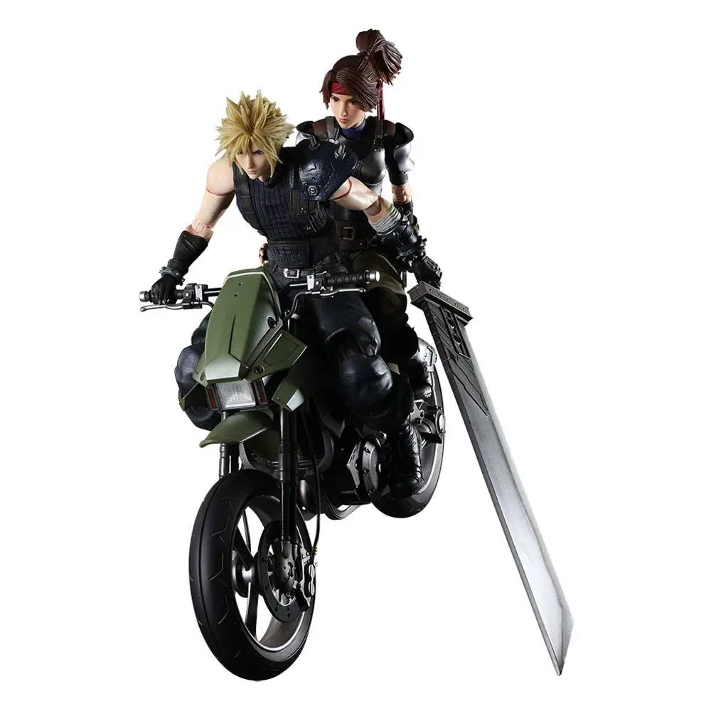 Final Fantasy VII Remake Play Arts Kai Actionfiguren & Fahrzeug Jessie, Cloud & Bike Produktfoto