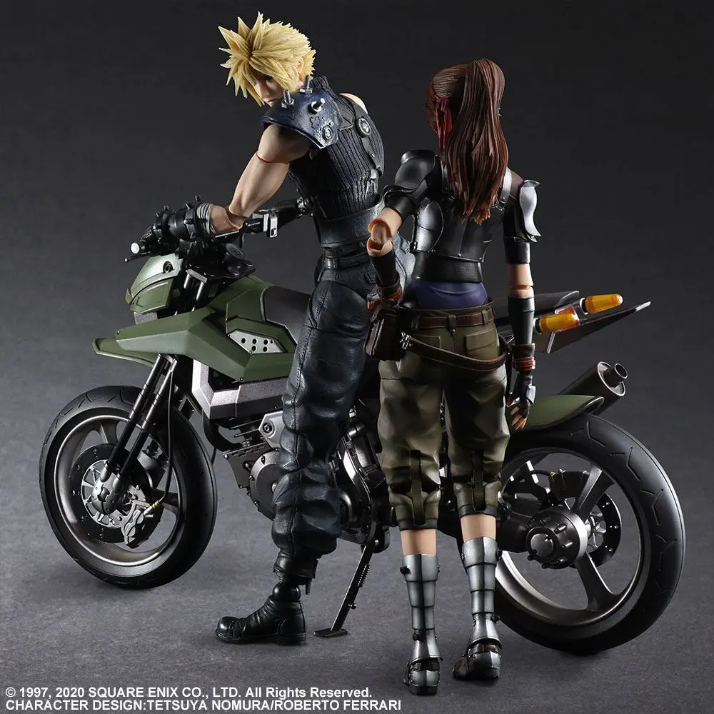 Final Fantasy VII Remake Play Arts Kai Actionfiguren & Fahrzeug Jessie, Cloud & Bike Produktfoto